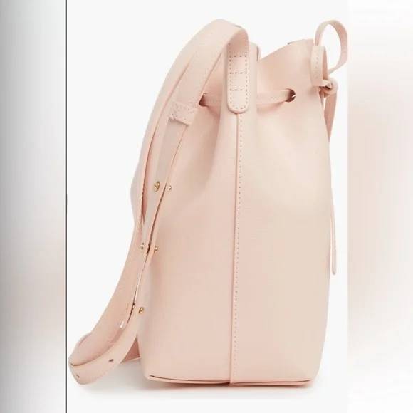 Mansur Gavriel Mini Saffiano Leather Bucket Bag DAHLIA